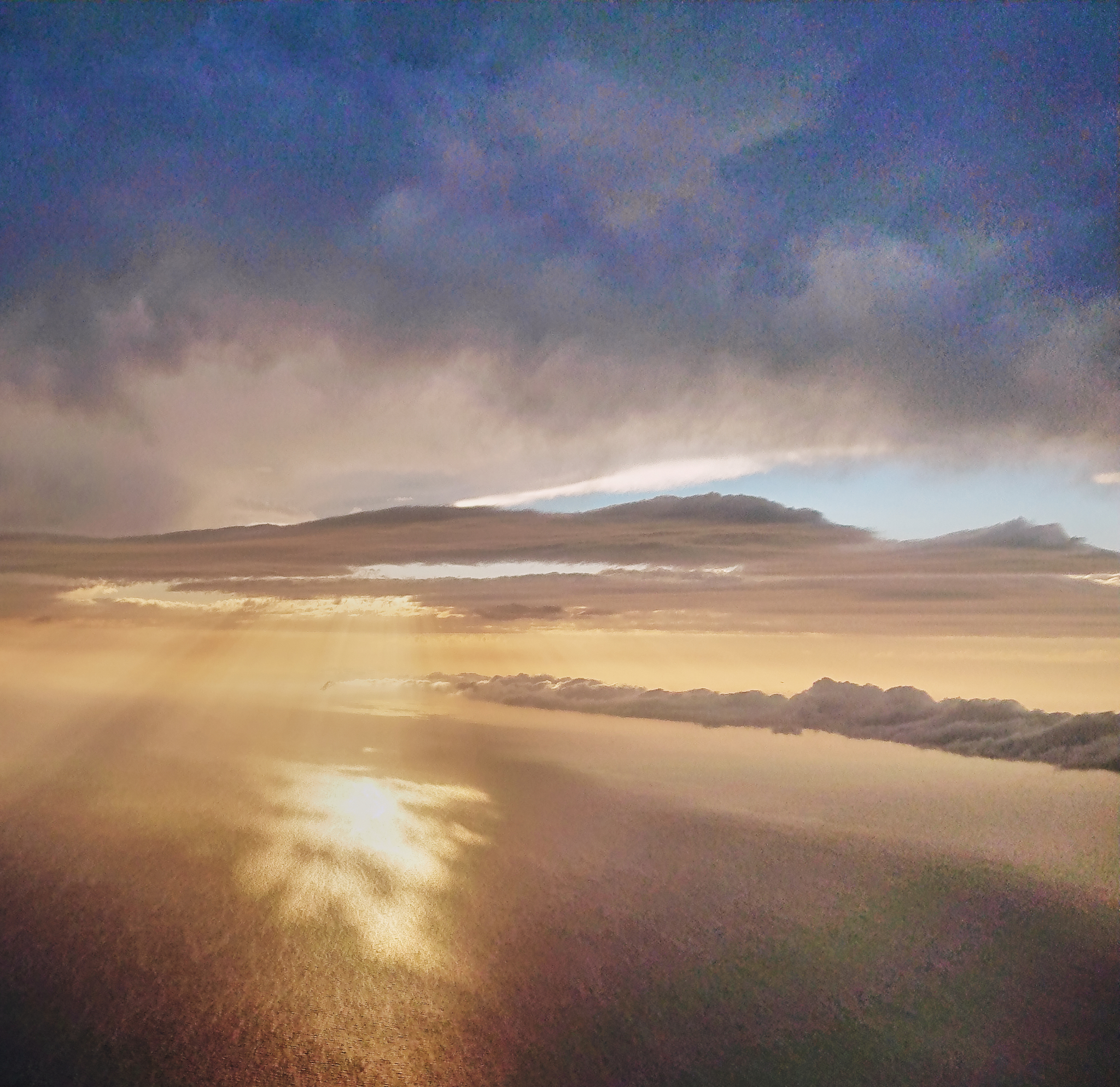 Puesta de sol desde aeroplano