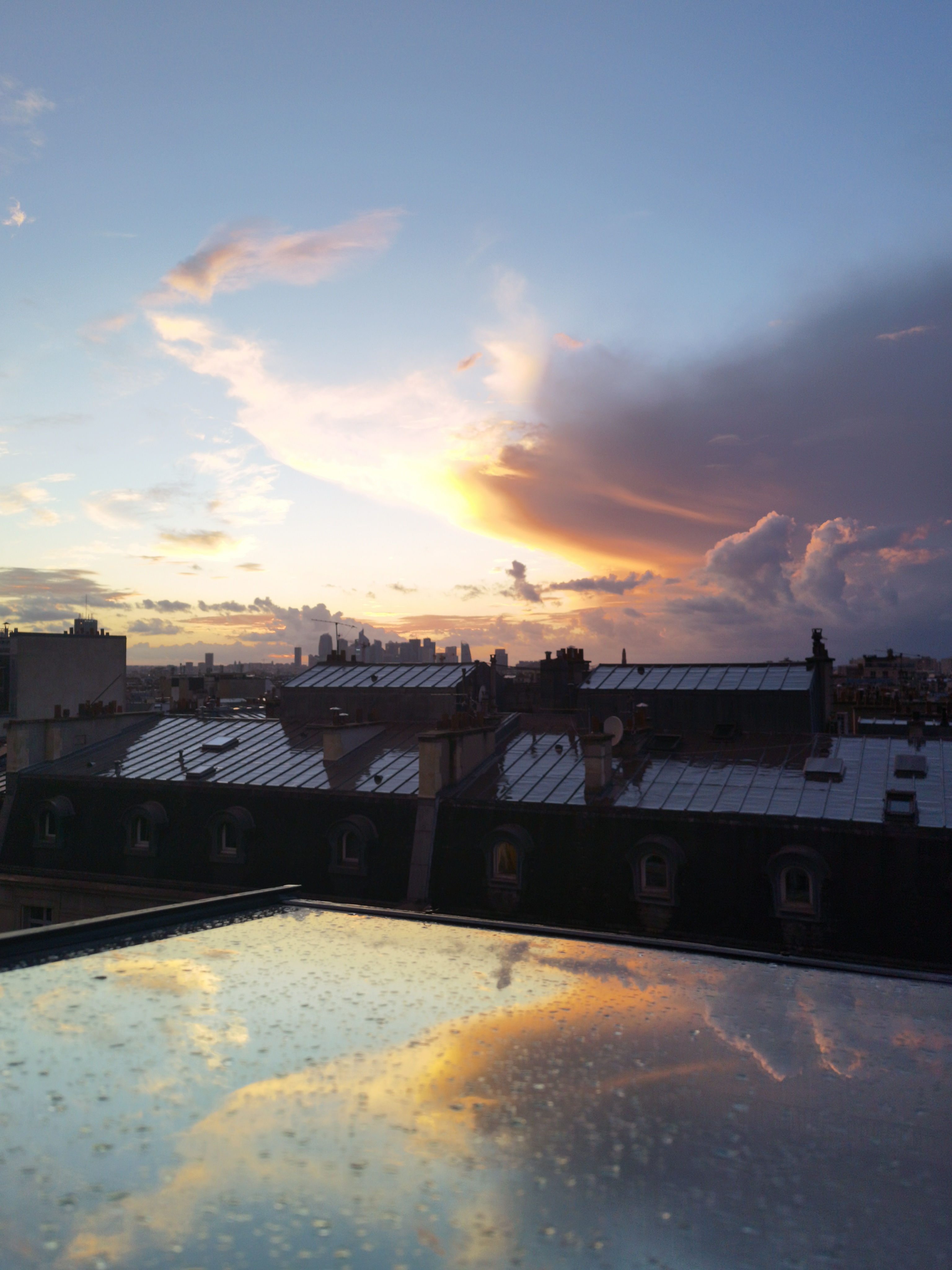 Nubes borrascosas tras tormenta veraniega